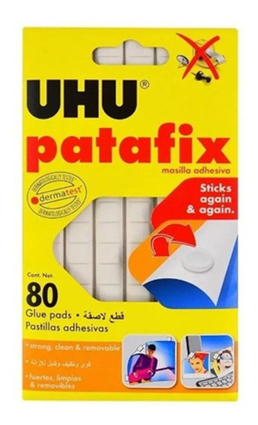 Uhu Patafix Pastillas Adhesivas Set X3 Cajas De 80 Pastillas 0