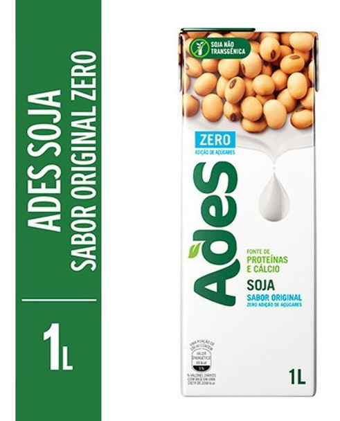 Bebida A Base De Soja Original Zero Ades Tp 1 L - Kit Com 5 0