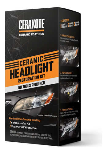 Kit De Restauración De Faros Cerámico Cerakote, 3 Pasos Fáci 0