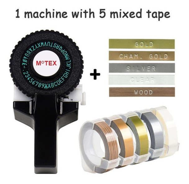 Etiquetadora Manual Preta Motex E101 Adiciona 5 Fitas De Mis 0