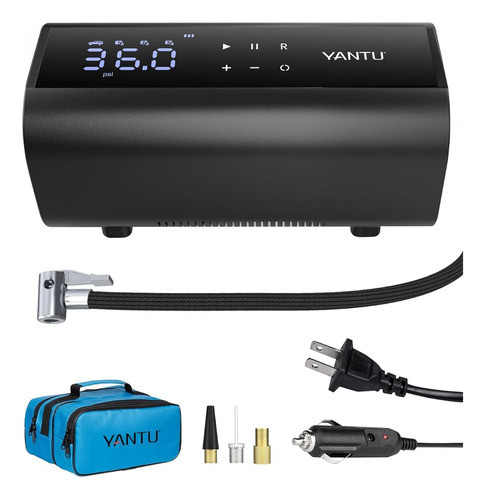 Inflador De Neumáticos Con Cable Yantu Ac / Dc Para El Hogar 0