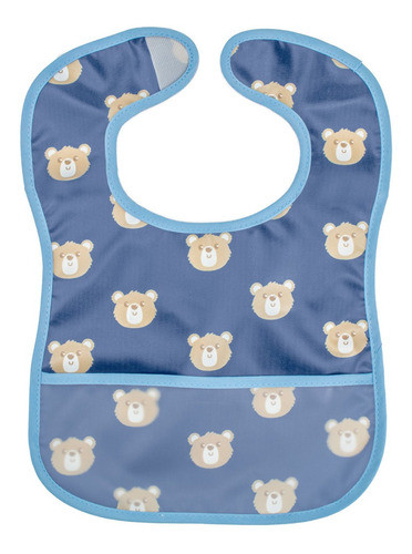 Bababor Impermeável Plástico Com Bolso Pimpolho Urso Azul 0