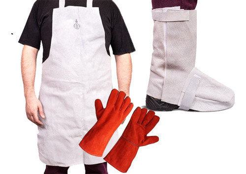 Secur Delantal Cuero + Polainas + Guantes Largos 0