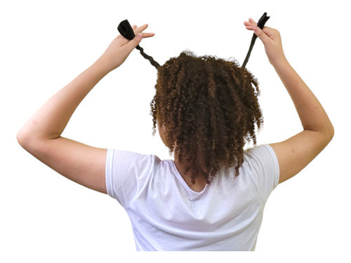 20 Afro Puff Sortidas De Cetim 0