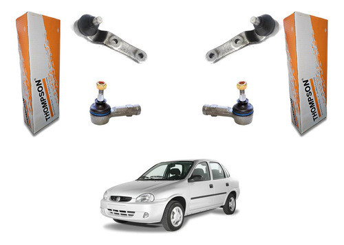 Kit X2 Rotulas + 2 Extremos Corsa 1999/2009 Thompson 0