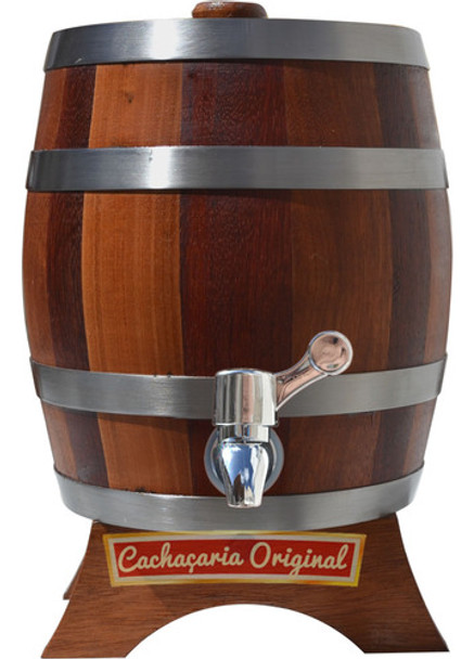 Barril Vertical De Jatobá 2 Litros Com Torneira Luxo 0