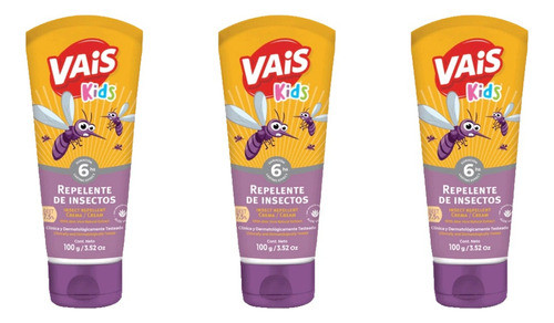 Repelente De Mosquitos Stop Vais Kids Niños En Crema 100g X3 0