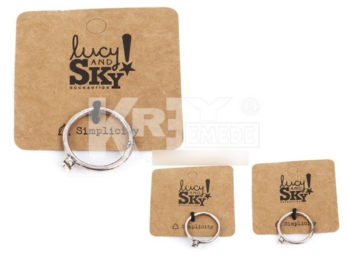 Anillo Fundición Plateado Strass  Por Mayor X 12 Unidades 0