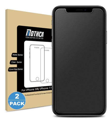 (pack 2)protector De Pantalla Mate Para iPhone XR/para Iphon 0