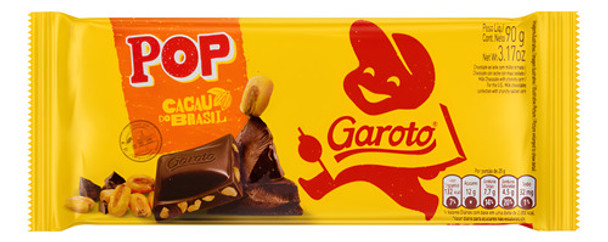 Chocolate Con Castañas De Cajú Garoto 80grs Pack X3 0
