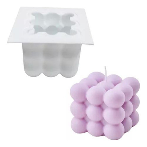 Kit Completo Velas + Molde De Silicona Bubble Única Cavidad 0
