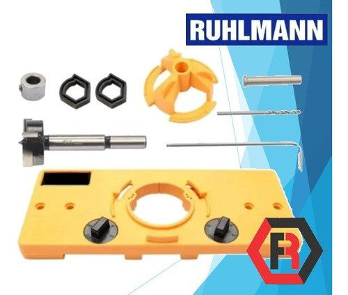 Plantilla Guia Bisagras Cazoleta Incluye Mecha Forstner 35mm 0