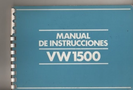 Manual De  Instruccion ** V W 1500 ** Año 1985 0