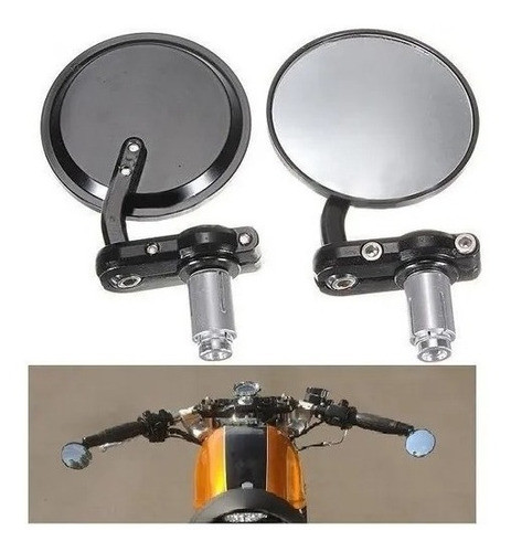 Juego Espejos Redondos P Puntera Cafe Racer 0