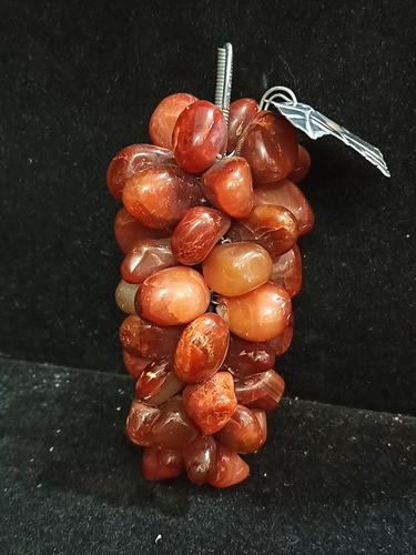 Antiguo Adorno Racimo De Uvas De Mármol 0