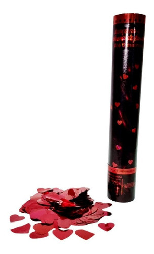 Lança Confete Coração 30 Cm - Silver Festas * 0