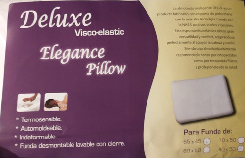 Almohar Deluxe Elegance Pillow Almohada 65x45x11 Inteligente 0