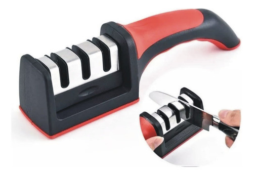 Afilador Manual Cuchillos 3 En 1 Alisado Pulido Filo $cc 0