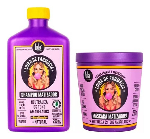 Kit Loira De Farmácia Shampoo + Más. Matizadora Silver Lola 0