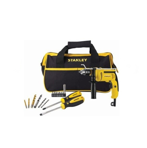 Kit Taladro Percutor 700w + Bolso + Kit Herramientas Stanley 0