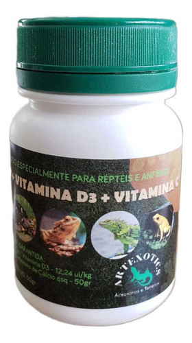 Calcio Com Vitamina D3 Para Repteis  - Artexotics 0