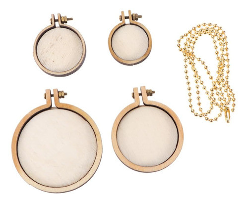 Mangos Para Bordado, Madera, Redondos, 5 Piezas, 7 Cm 0