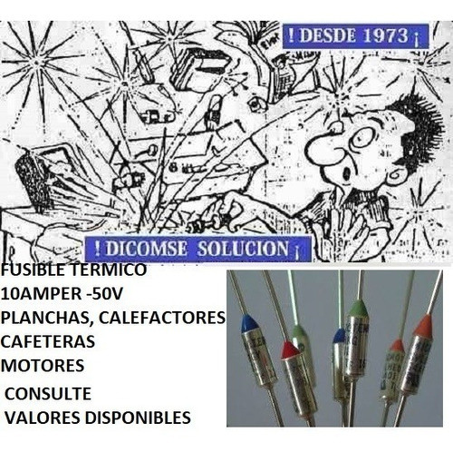 Fusible Termico 10 Amper  121 Grados * 0