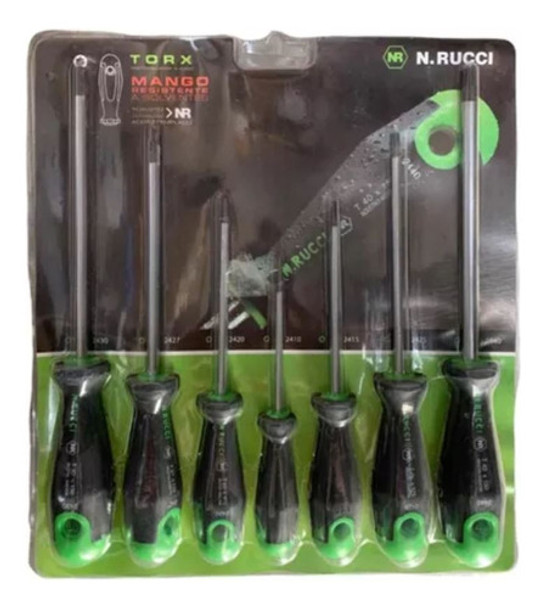 Juego 7 Destornilladores Torx Rucci Profesionales 0