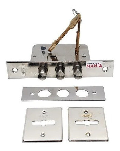 Cerrojo De Seguridad 3 Pernos Prive 211  Cerradura Hogar 0