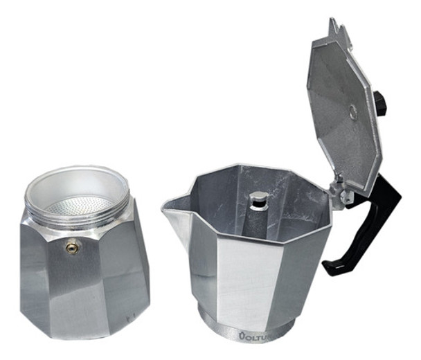 Cafetera Clásica Volturno 12 Pocillos Manual Aluminio Vlt 0