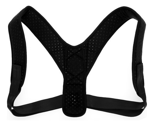 Corretor De Postura Traseira Com Correção De Cifose Preta Pr 0