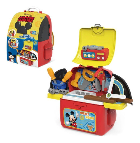 Mochila Mickey Mouse Y Set De Herramientas 2 En 1 Disney 0