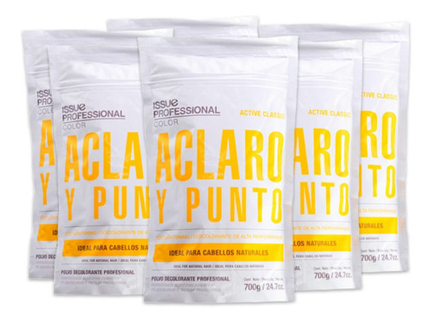 Kit X6 Issue Aclaro Polvo Decolorante Pelo Natural 700gr 0 Kit X6 Issue Aclaro Polvo Decolorante Pelo Natural 700gr 0