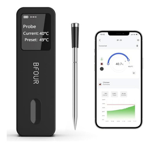 Bfour Termómetro Bluetooth Inalámbrico Para Carne 0