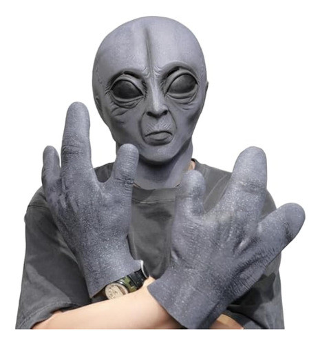 Juego De Máscara De Alienígena Con Guantes De 0