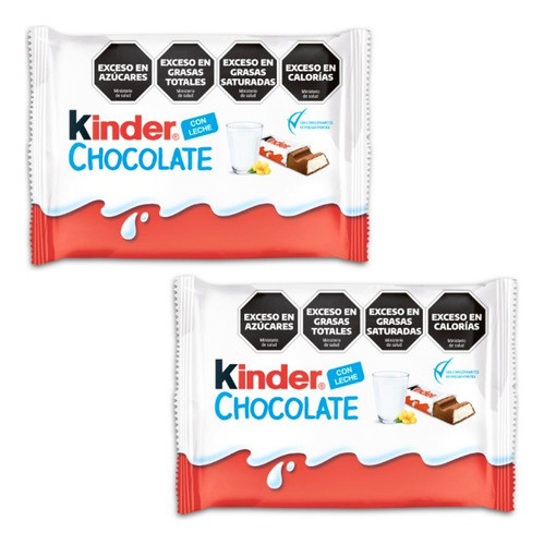 4 Barritas De Chocolate Con Leche Kinder X 2u 0