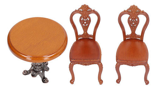 Conjunto De Cadeiras De Jantar Dollhouse Com Banco De Mesa D 0