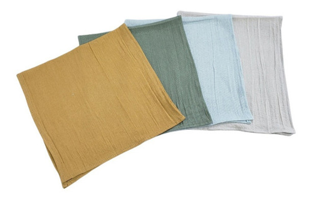 Kit X 4 Babitas Para Bebé De Gasa De Algodon 0 Kit X 4 Babitas Para Bebé De Gasa De Algodon 0