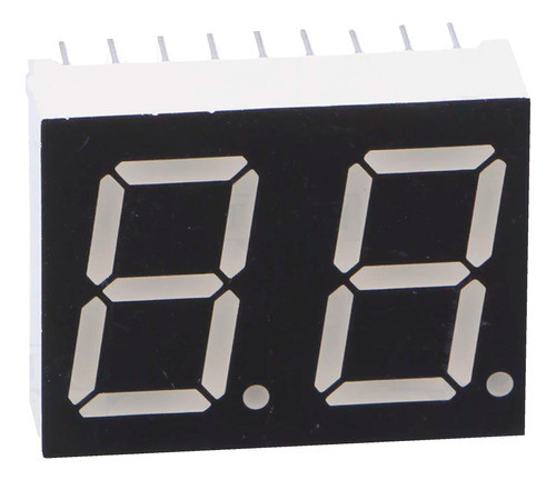 Display 7 Segmentos 0.8  Catodo Comun 2 Digitos Rojo 0