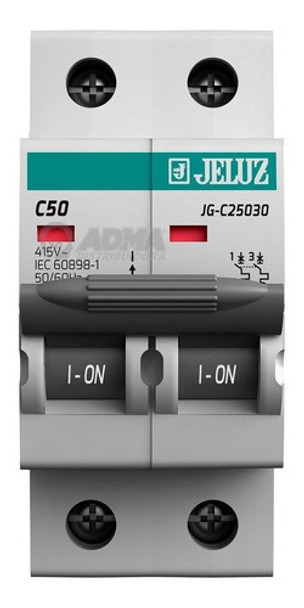 Llave Termica Bipolar 50 Amp Jeluz 2x50 0