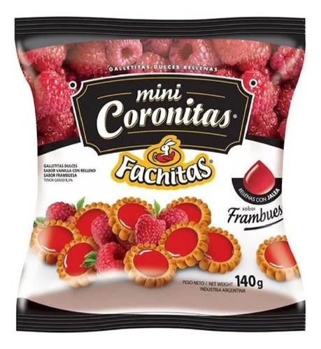 Galletitas Mini Coronitas De Frambuesa X 10 Uni X 140 Grs 0