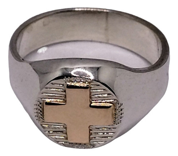 Anillo Profesión Auxiliar De Enfermeria Plata Y Oro Sello 0