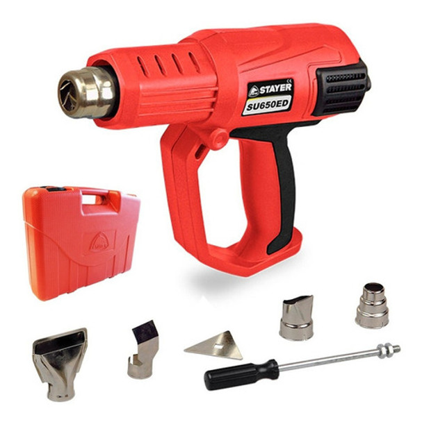 Pistola De Calor 2000w Stayer Control Digital Temp Boquillas 0