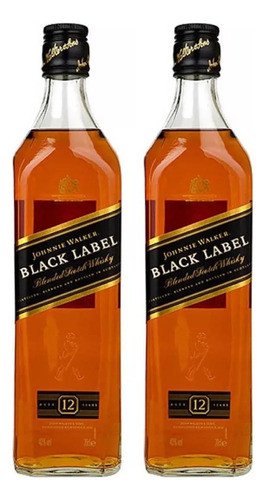 Whisky Johnnie Walker Black 1 L Premium X2 Pack Termosellado 0