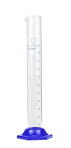 Proveta De Vidro 100ml, Com Base Sextavada De Plástico 0