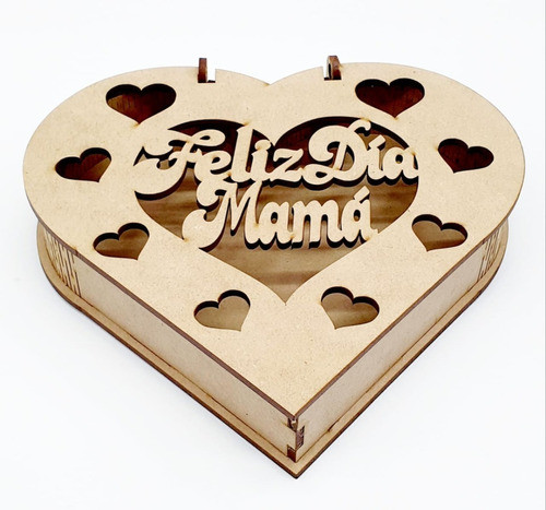 Caja Bombonera Corazón Y Circulares Fibrofacil X 30 Unidades 0