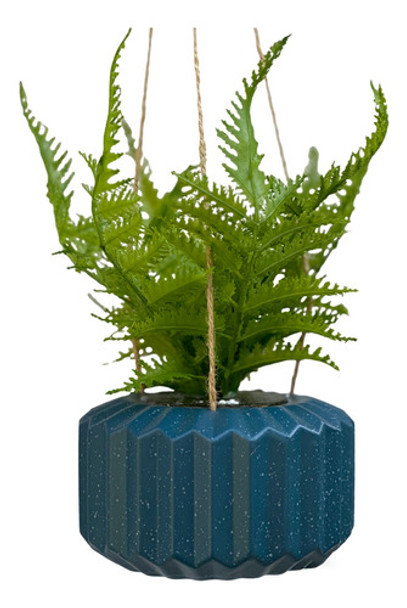 Planta Artificial De Helecho Deco Con Maceta Colgante 0