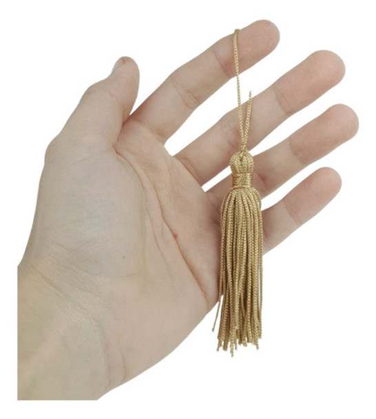 Pingente De Seda Tassel - Franja - Bronze - C/50 Nybc 0