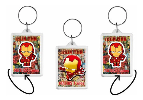 Llaveros Iron Man Souvenirs X10 0