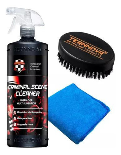 Kit Limpieza Interiores: Criminal 1lt + Cepillo + Microfibra 0